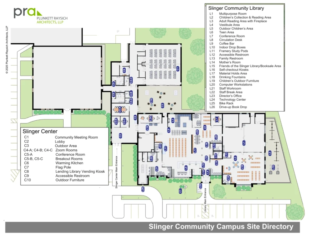 Slinger Community Library & Slinger Center floor plan